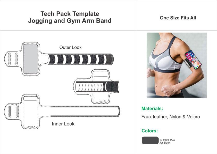 Tech Pack TemplateJogging and Gym Bands