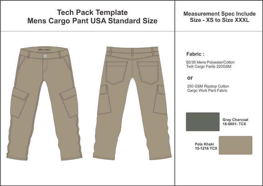 Tech Pack Template Men's Cargo Pant